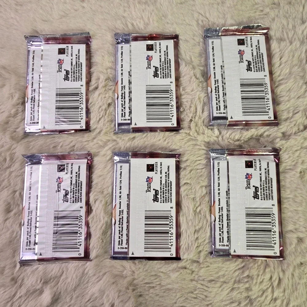 Lot of 6 1995 Topps NFL Football Series 2 Factory Sealed Wax Packs Steve Young